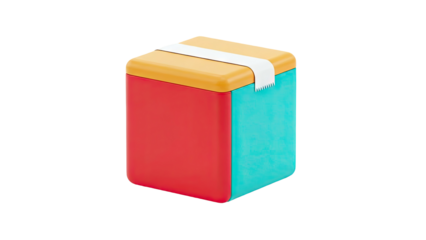 Colorful Box with Tape