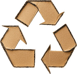 cardboard box with recycle symbol