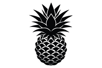 Obraz premium Unique Pineapple Fruit Shape Silhouette for Logo Design