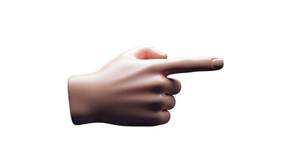 3D Cartoon Hand Pointing Right