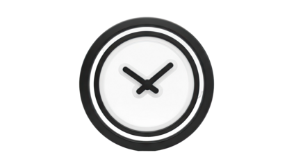 Modern Black and White Clock