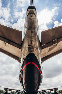 tail of aircraft on runway