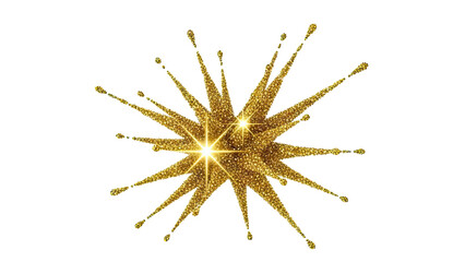 Obraz premium Golden Glitter Starburst with Bright Light Effects