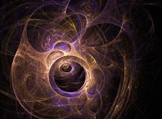 Fractal colored abstract on black background