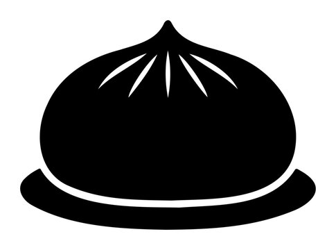 Chinese New Year Steamed dumpling baozi dim sum food silhouette