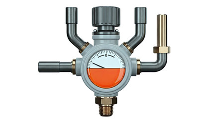 Industrial Liquid Level Gauge with Plumbing