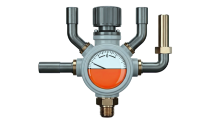 Industrial Liquid Level Gauge with Plumbing