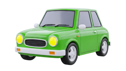 Green Cartoon Car