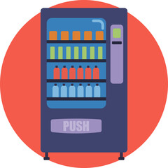 A simple icon representing an automated vending machine used for dispensing snacks, drinks, or other products.