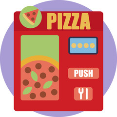 Pizza selection &ndash; Visual symbol showing pizza as an available item in a vending machine menu.