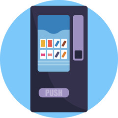 A vending machine icon representing packaged snacks such as chips, candy bars, and crackers, commonly found in offices and public spaces.