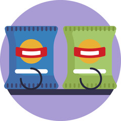 An icon showing a snack item, symbolizing convenient treats for on-the-go consumption.