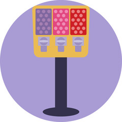 A compact vending machine filled with colorful candies, ready for quick selection and purchase.