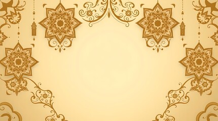 Seamless vintage gold floral background with antique ornaments and decorative flower patterns for an elegant wallpaper illustration