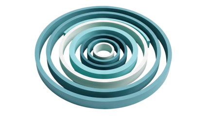 Concentric Circles of Teal and Aqua