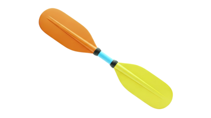Orange and Yellow Kayak Paddle
