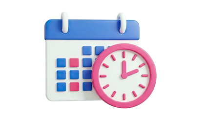 3D Calendar and Clock Icon