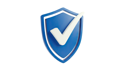 Blue Shield with White Checkmark