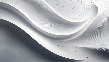 abstract white design with curved shapes and subtle dotted texture