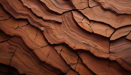 natural brown stone surface with layered texture close up
