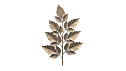 Golden leaf branch decoration