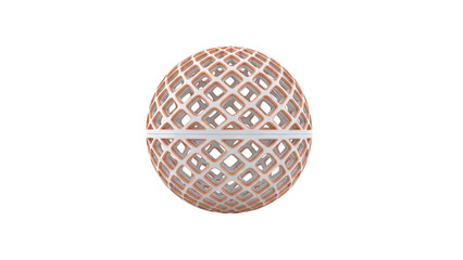 Fototapeta premium Geometric Sphere with Interlocking Square Pattern