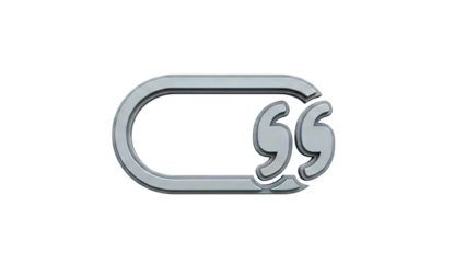 3D Quotation Marks Icon