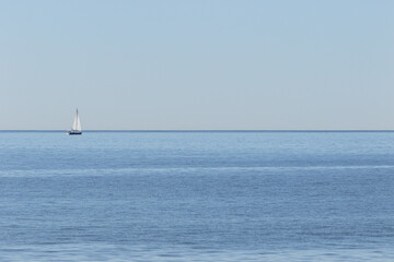Sailing yacht on the ocean