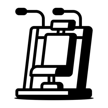 An outline icon depicting an ab crunch