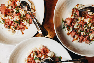 Gourmet Roast Beef Dish with Sauce