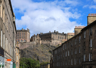 Spittal Street Edinburgh: Looking up towards the castle.