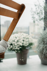 relaxing on the balcony