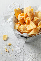 Golden and sweet angel wings deep fried in oil.