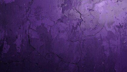 A textured purple wall, showcasing cracks and imperfections, creating a grunge and abstract design