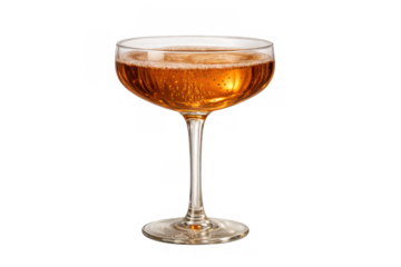 Elegant coupe glass filled with sparkling golden champagne, bubbly beverage for celebrating luxury and special occasions