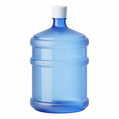 Transparent Blue Water Jug with White Cap 3D Model
