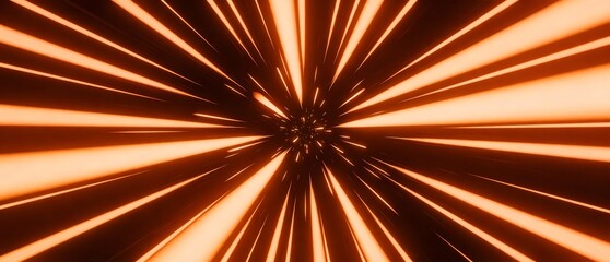 橙色の光が放つ力強いスピード感の光線表現