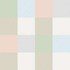 Vector classic seamless plaid pattern in trendy 2026 colors. Multicolor gingham seamless pattern