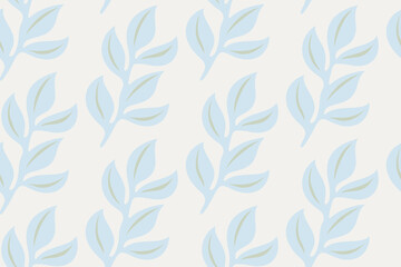 Vector seamless floral pattern in trendy 2026 colors. Plant leaves retro seamless pattern.