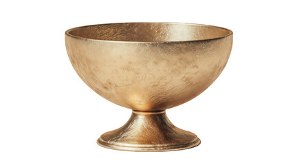Modern chalice in matte gold on white background