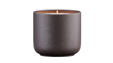 Rotating matte candle on white background with no label