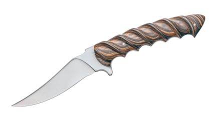 Sommelier knife with stainless steel blade and dark wood handle