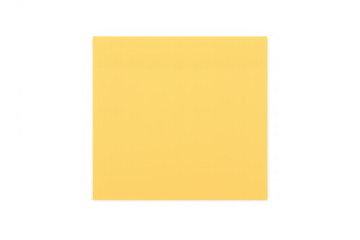Blank yellow square sticky note creating personal reminder, planning, and task management concepts with transparent background