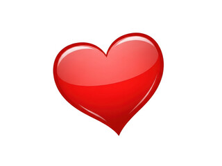 Red heart icon isolated on transparent background isolated on white background