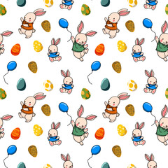 Seamless Easter vector pattern for decoration	