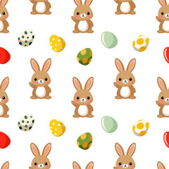 Seamless Easter vector pattern for decoration	