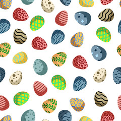 Seamless Easter vector pattern for decoration	