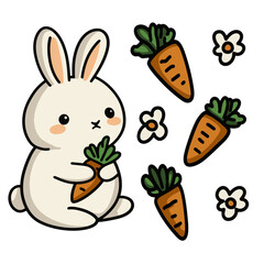 Easter set o of decorations, seamless pattern. Vtctor Easter decorations.Background, elements