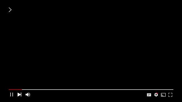 Video player design with black screen and dynamic interface