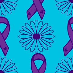 Breast cancer month seamless pink ribbon day mammogram pattern for medical accessories and medicine textiles